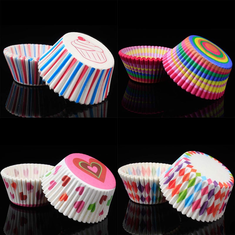 Tosnail 1000 Pack Paper Baking Cups Cupcake Liners Muffin Liner - Assorted 10 Styles - Image 4